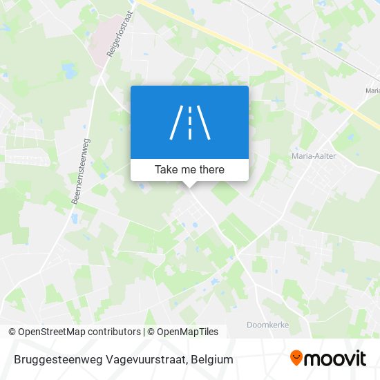 Bruggesteenweg Vagevuurstraat map