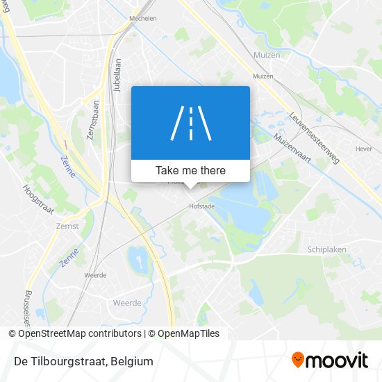 De Tilbourgstraat map