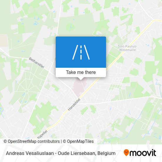 Andreas Vesaliuslaan - Oude Liersebaan map