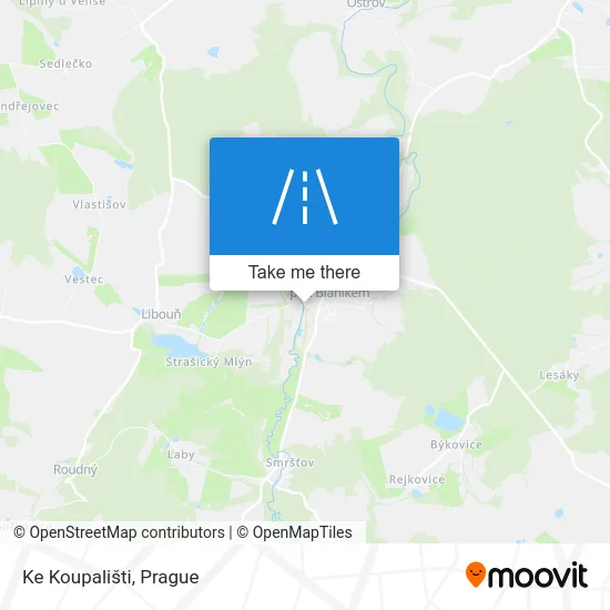 Карта Ke Koupališti