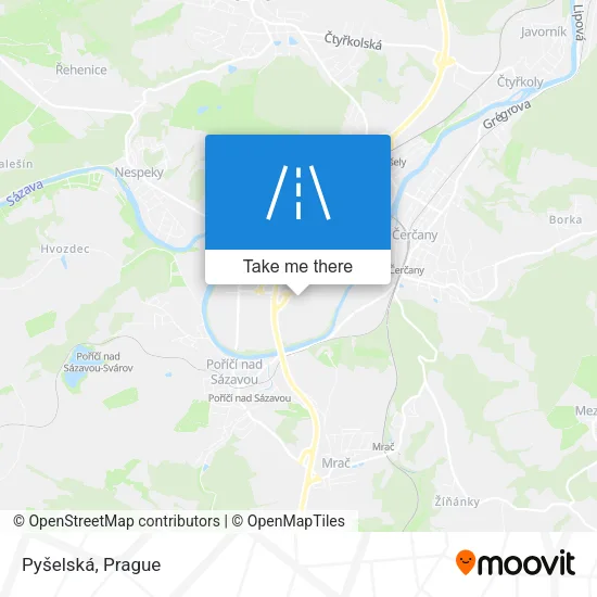 Карта Pyšelská