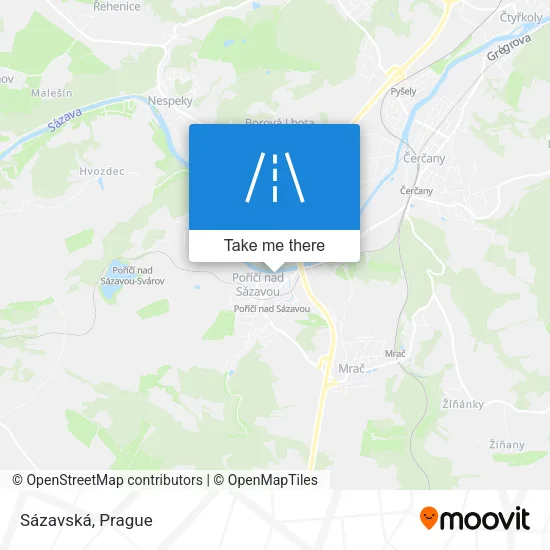 Карта Sázavská