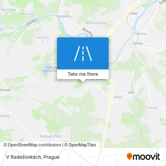 Карта V Radešovkách