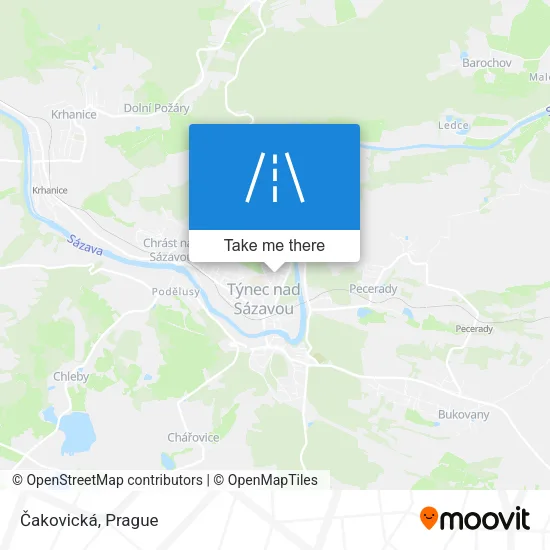 Карта Čakovická