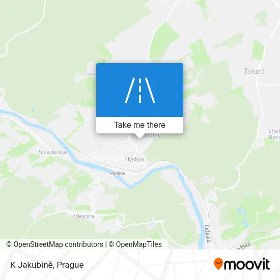 Карта K Jakubině