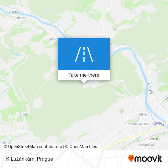 K Lužánkám map