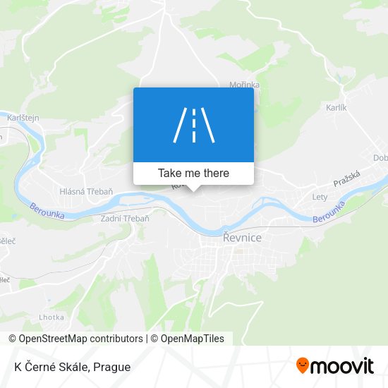 K Černé Skále map