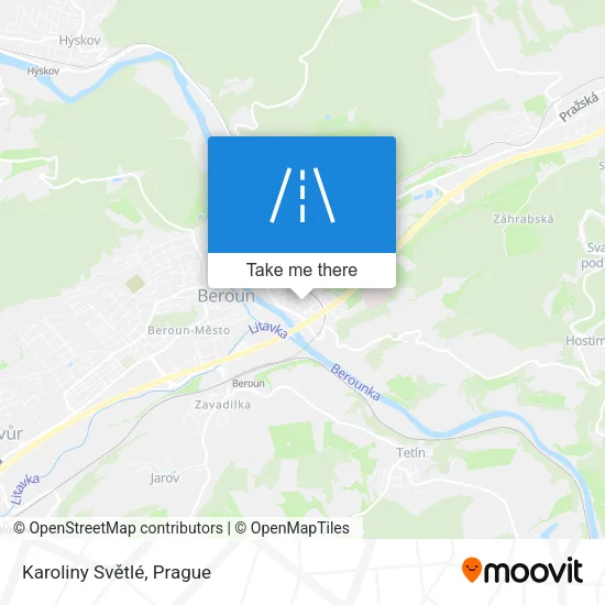 Карта Karoliny Světlé