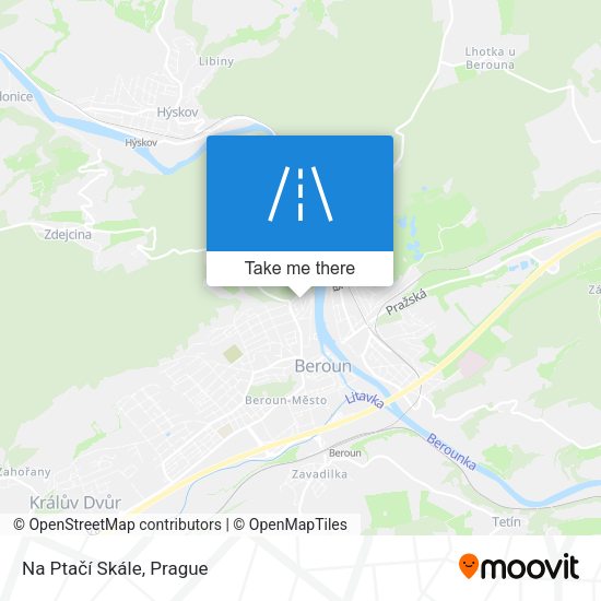 Na Ptačí Skále map