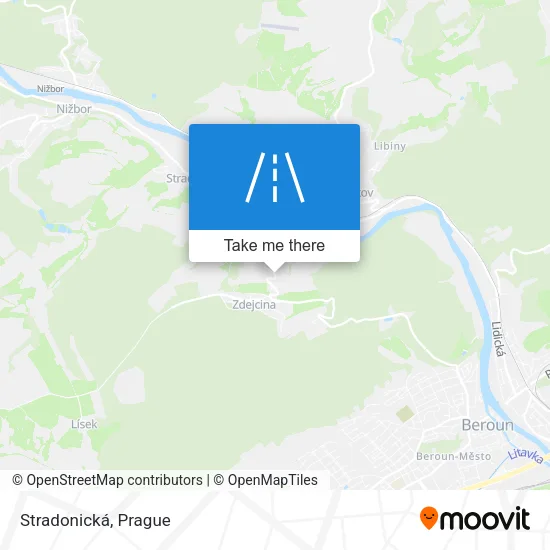 Карта Stradonická
