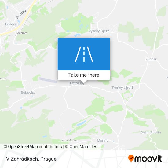 V Zahrádkách map