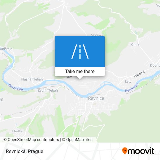 Карта Řevnická