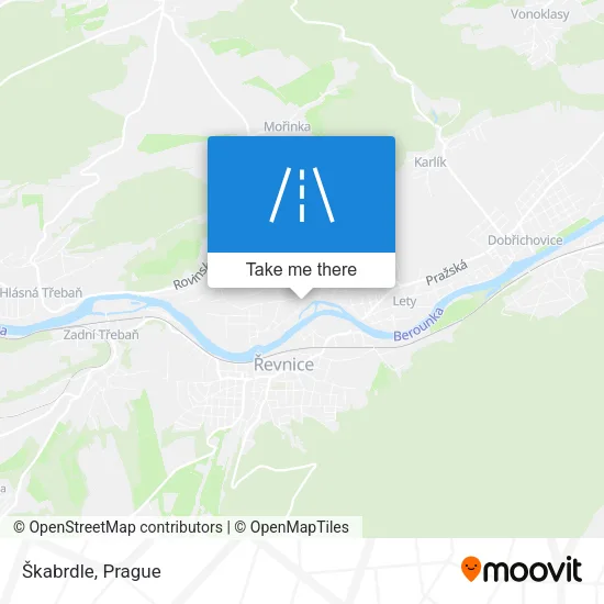 Škabrdle map
