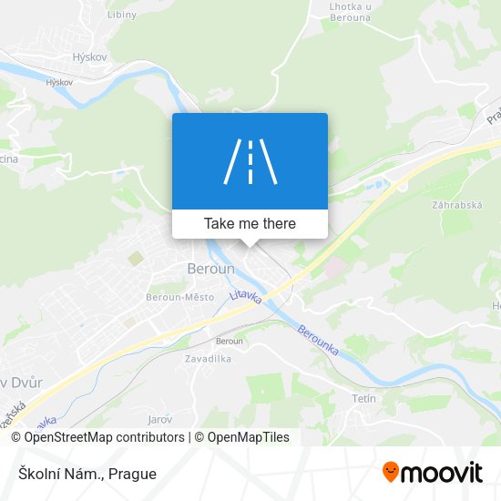 Školní Nám. map