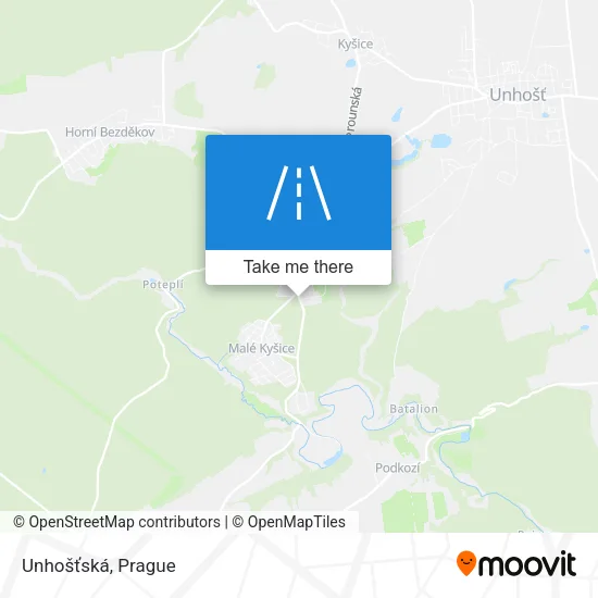 Карта Unhošťská