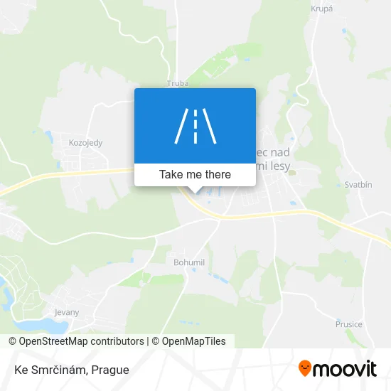 Карта Ke Smrčinám