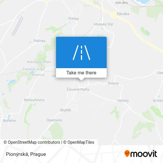 Карта Pionýrská