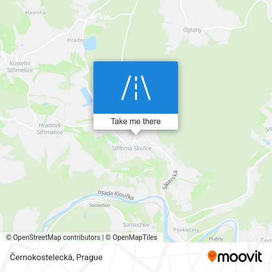 Карта Černokostelecká