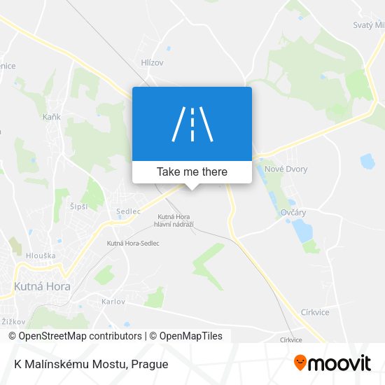 K Malínskému Mostu map