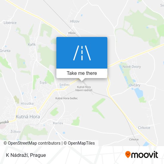 K Nádraží map