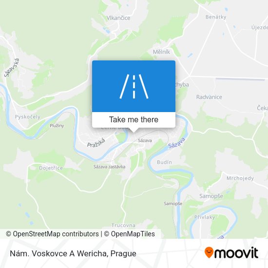 Nám. Voskovce A Wericha map