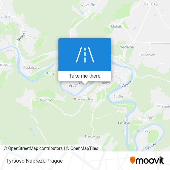 Tyršovo Nábřeží map