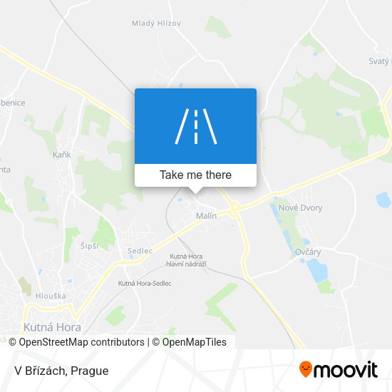 V Břízách map