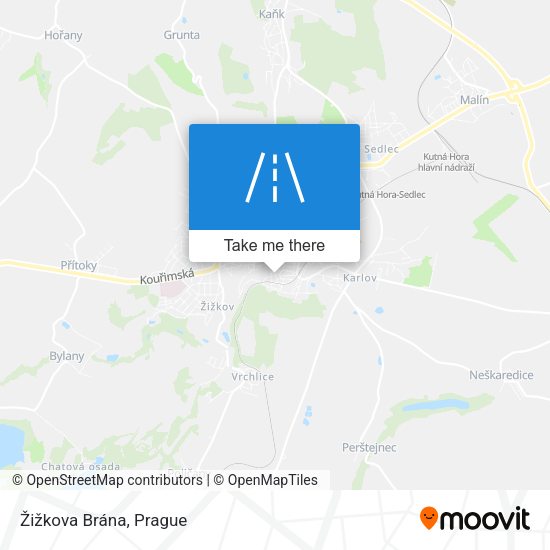 Žižkova Brána map