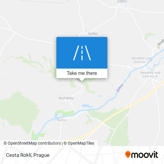 Cesta Roklí map