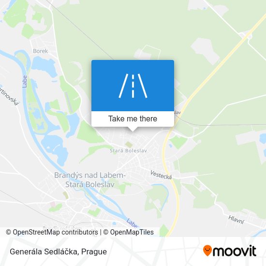 Generála Sedláčka map