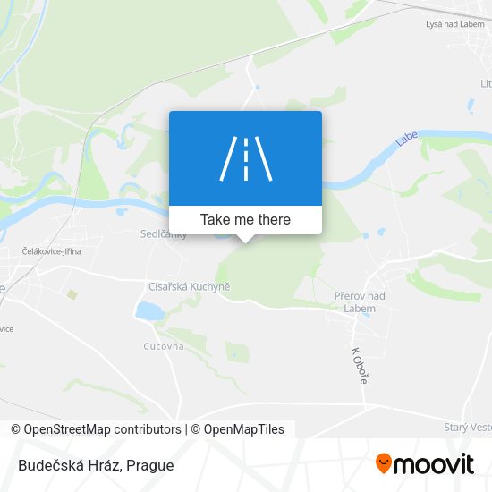 Budečská Hráz map