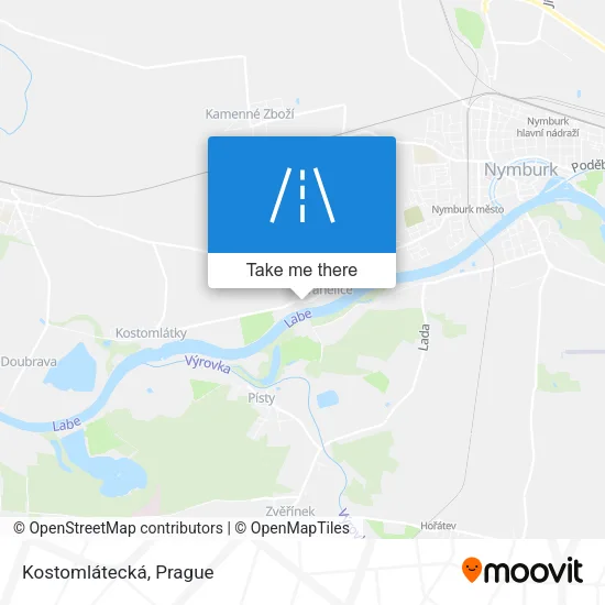 Карта Kostomlátecká