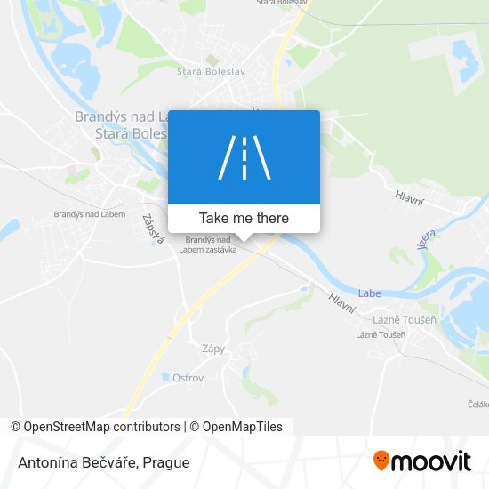 Antonína Bečváře map