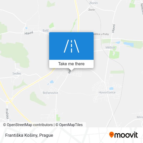 Františka Košiny map