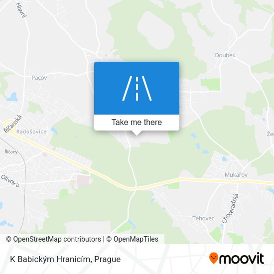 K Babickým Hranicím map