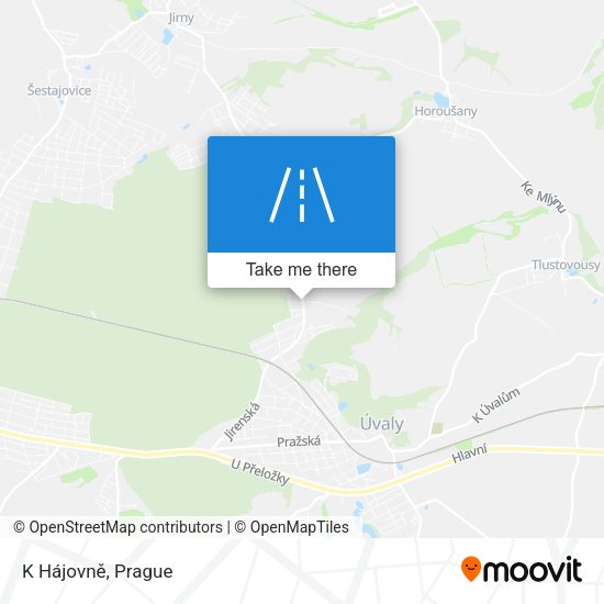 K Hájovně map