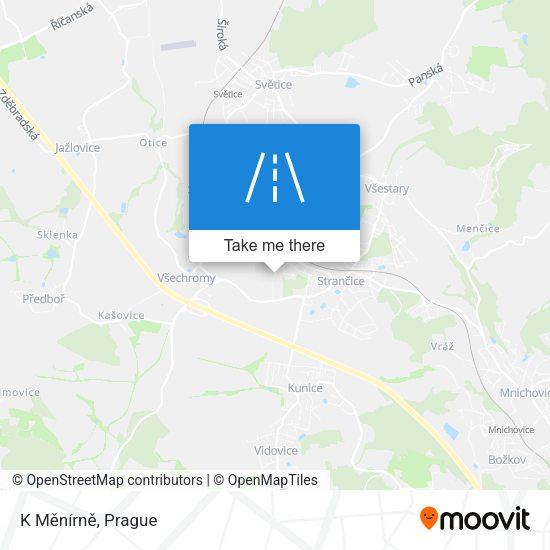 K Měnírně map