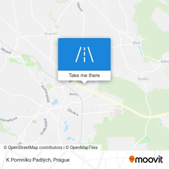 Карта K Pomníku Padlých