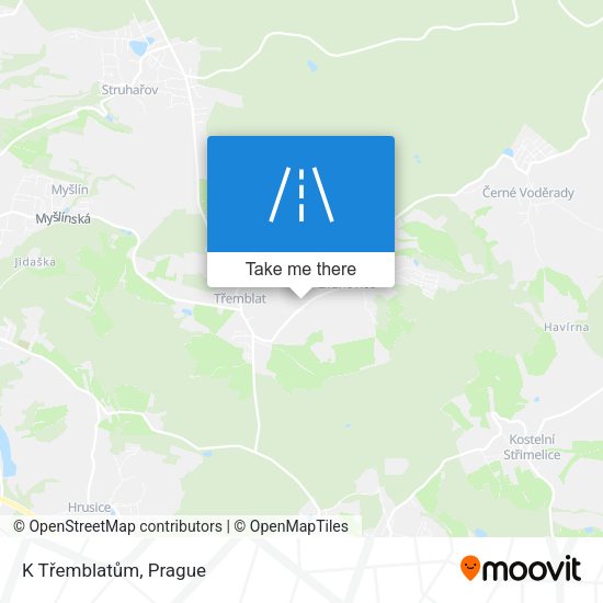 K Třemblatům map