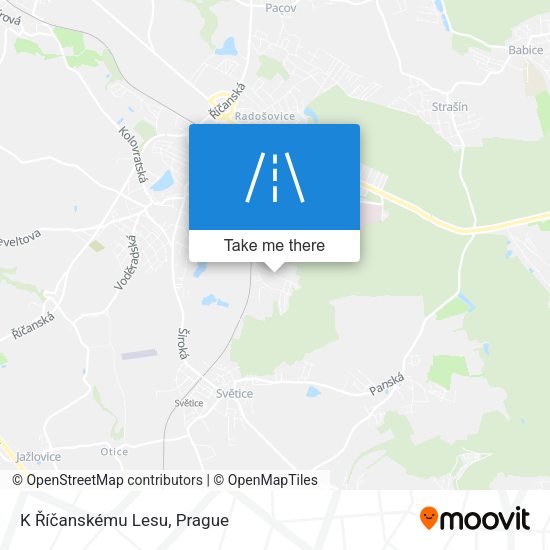 K Říčanskému Lesu map