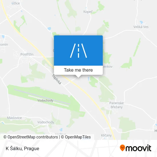 K Šálku map