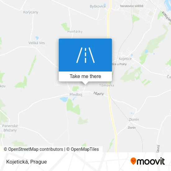 Карта Kojetická