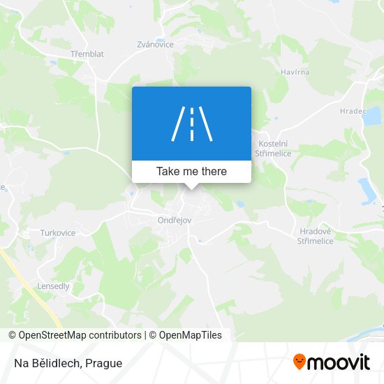 Na Bělidlech map