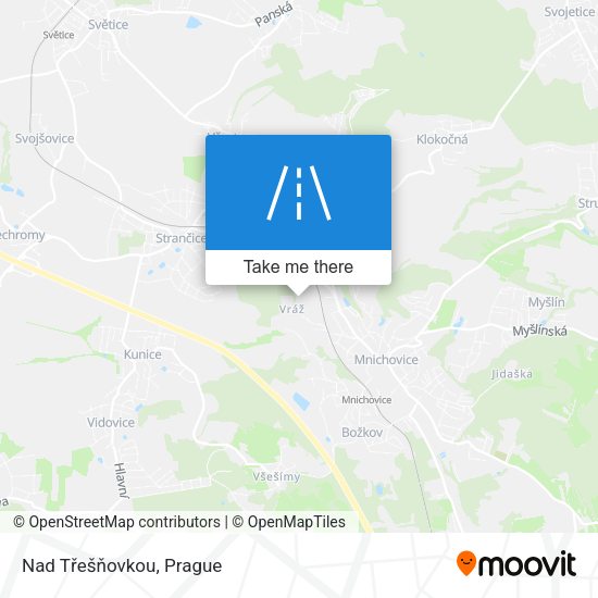 Nad Třešňovkou map