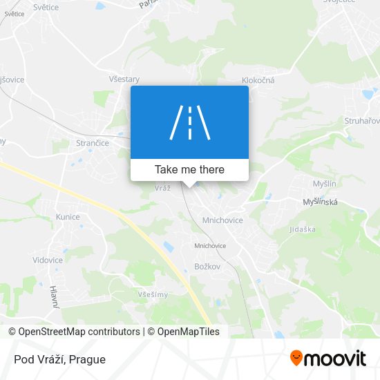 Pod Vráží map