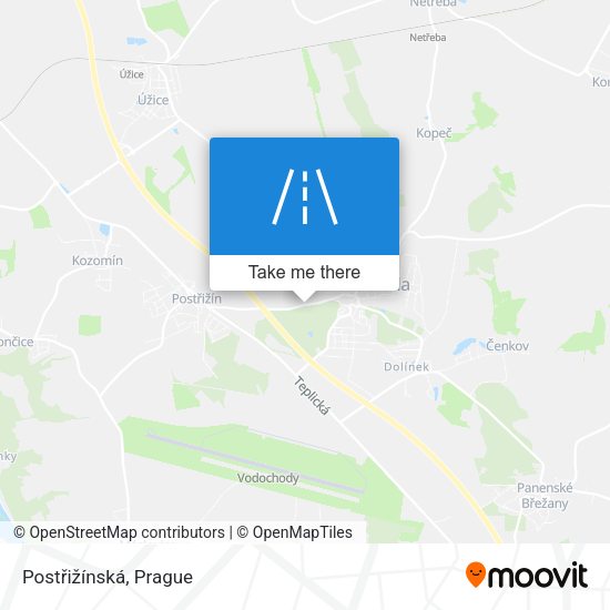 Postřižínská map