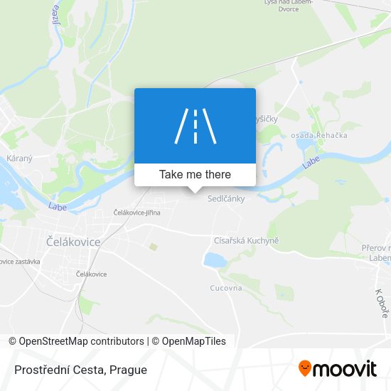 Prostřední Cesta map
