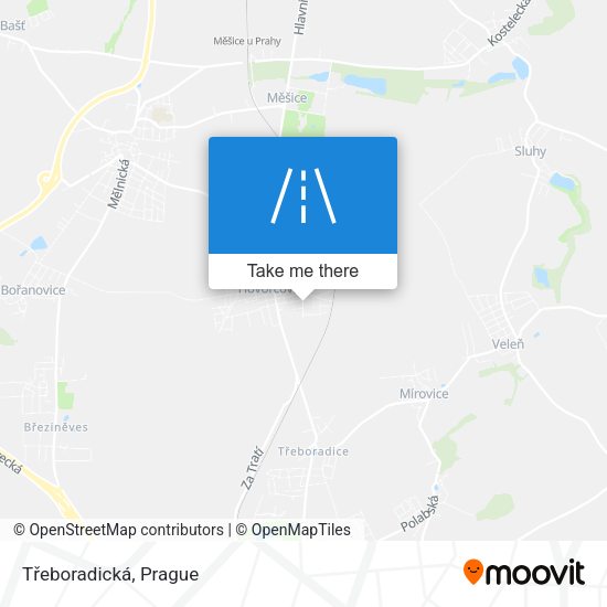 Třeboradická map