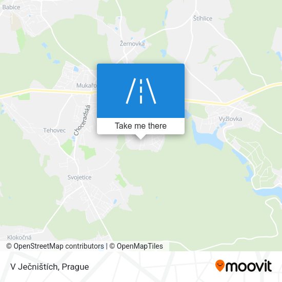 V Ječništích map