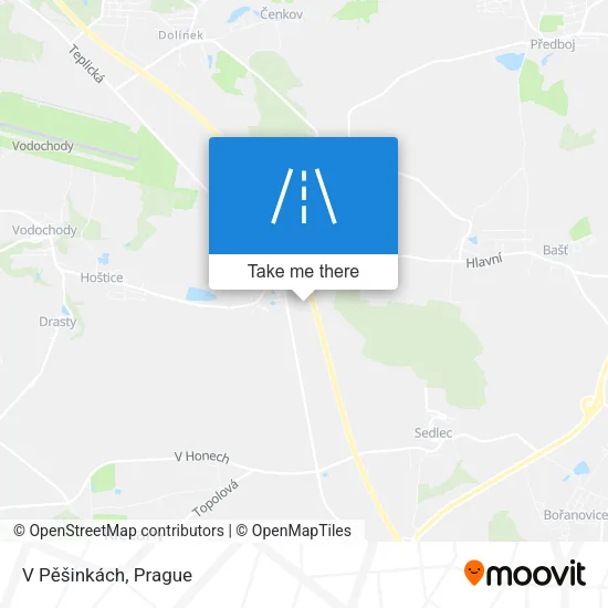Карта V Pěšinkách